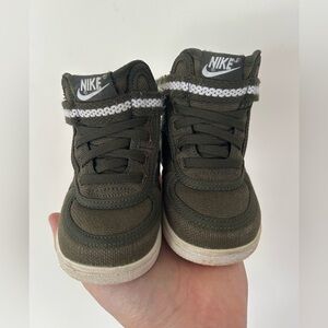 Nike Air Jordan Mid 1 Toddler Olive Green Print Size 5C